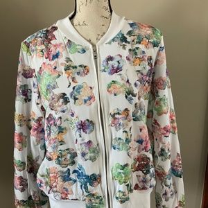 Karen Kane Ebroidered Bomber Jacket